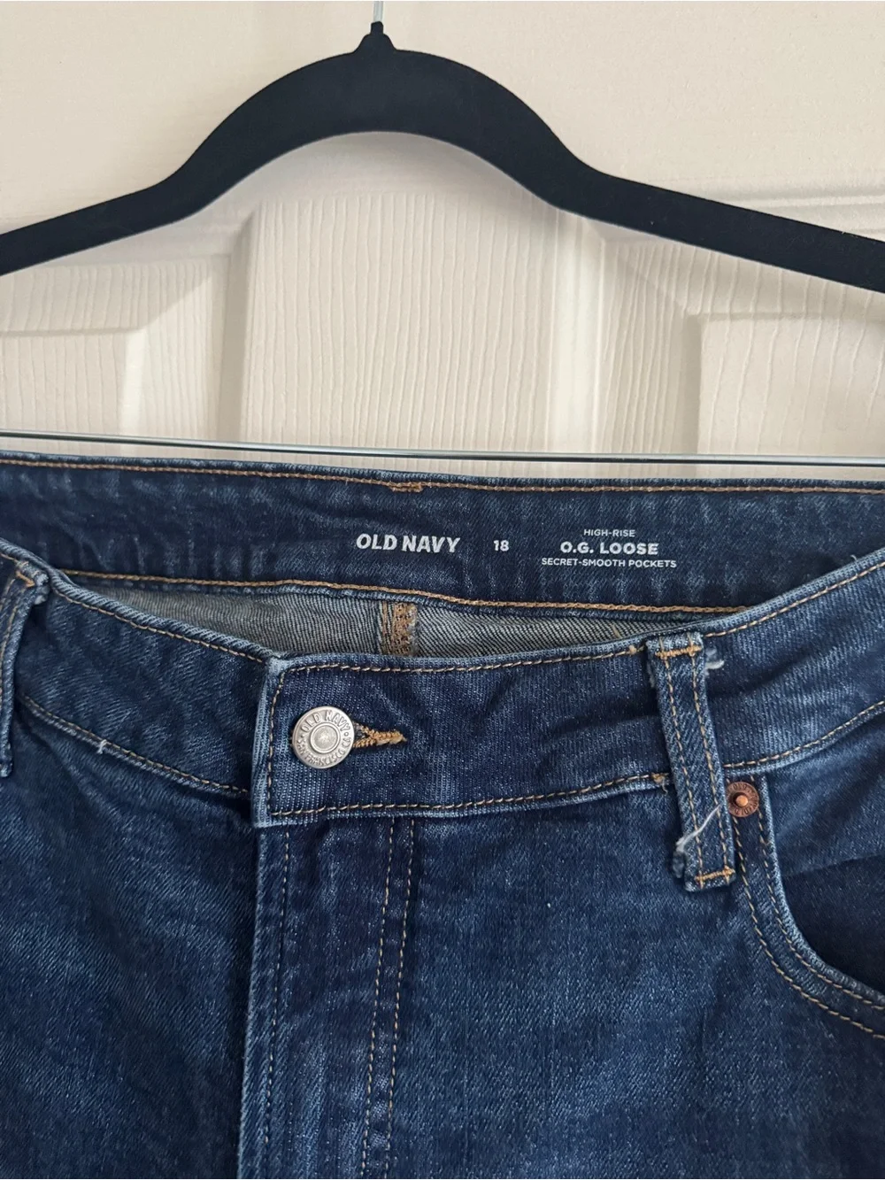 High-Rise OG Loose Jeans in Medium Blue Wash | Old Navy, Size 18